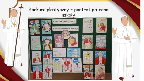Konkurs plastyczny - portret patrona szkoły - 1