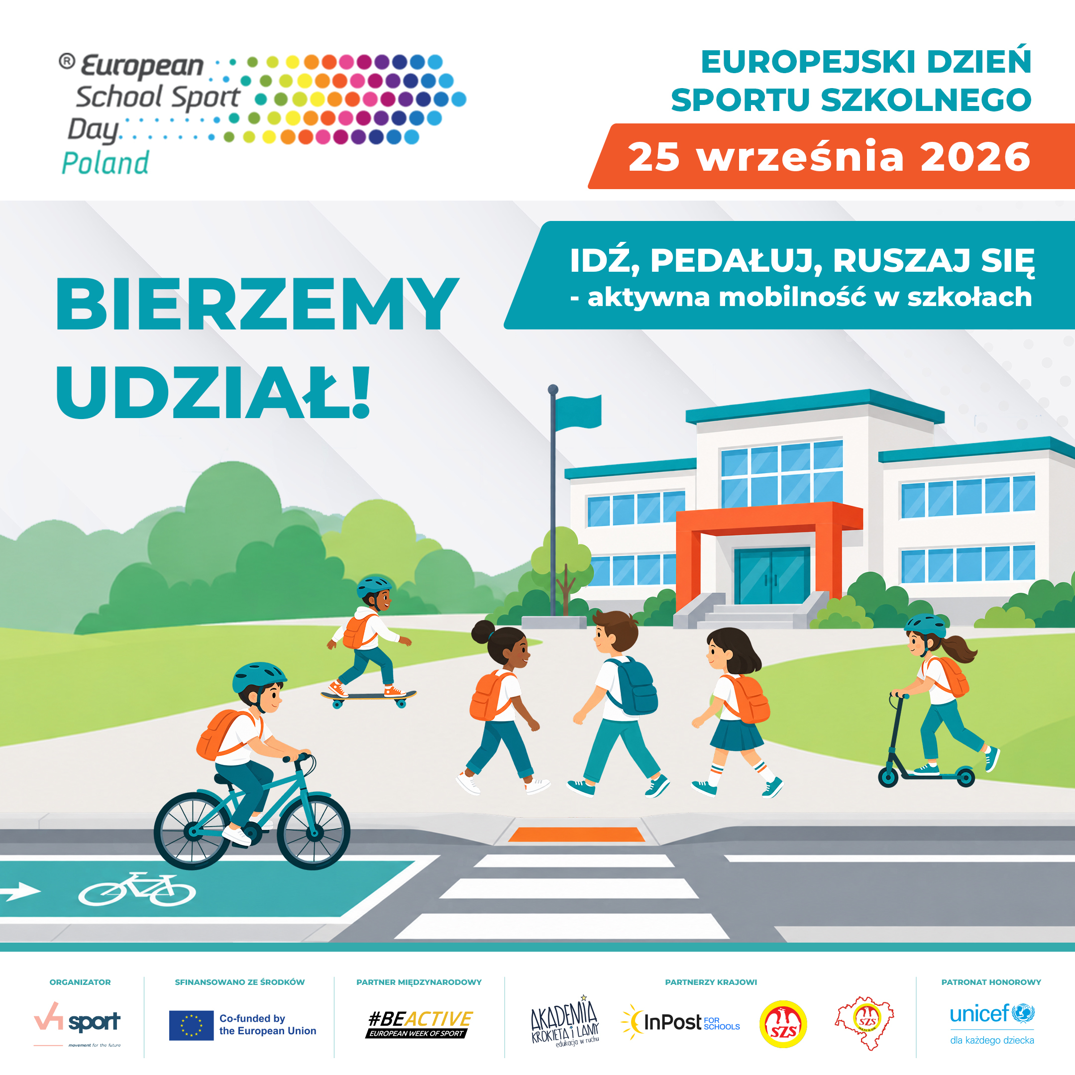 Plakat z udziału w Europejskim Dniu Sportu Szkolnego 2026