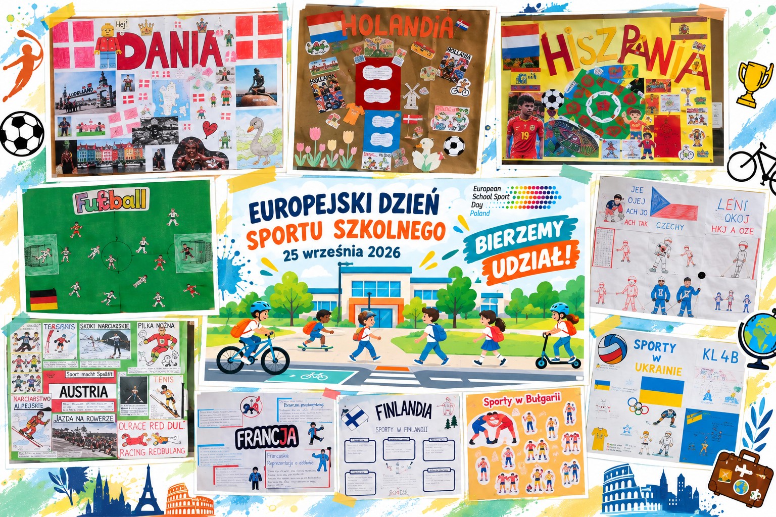 Prace uczniów "Sportowa mapa Europy"