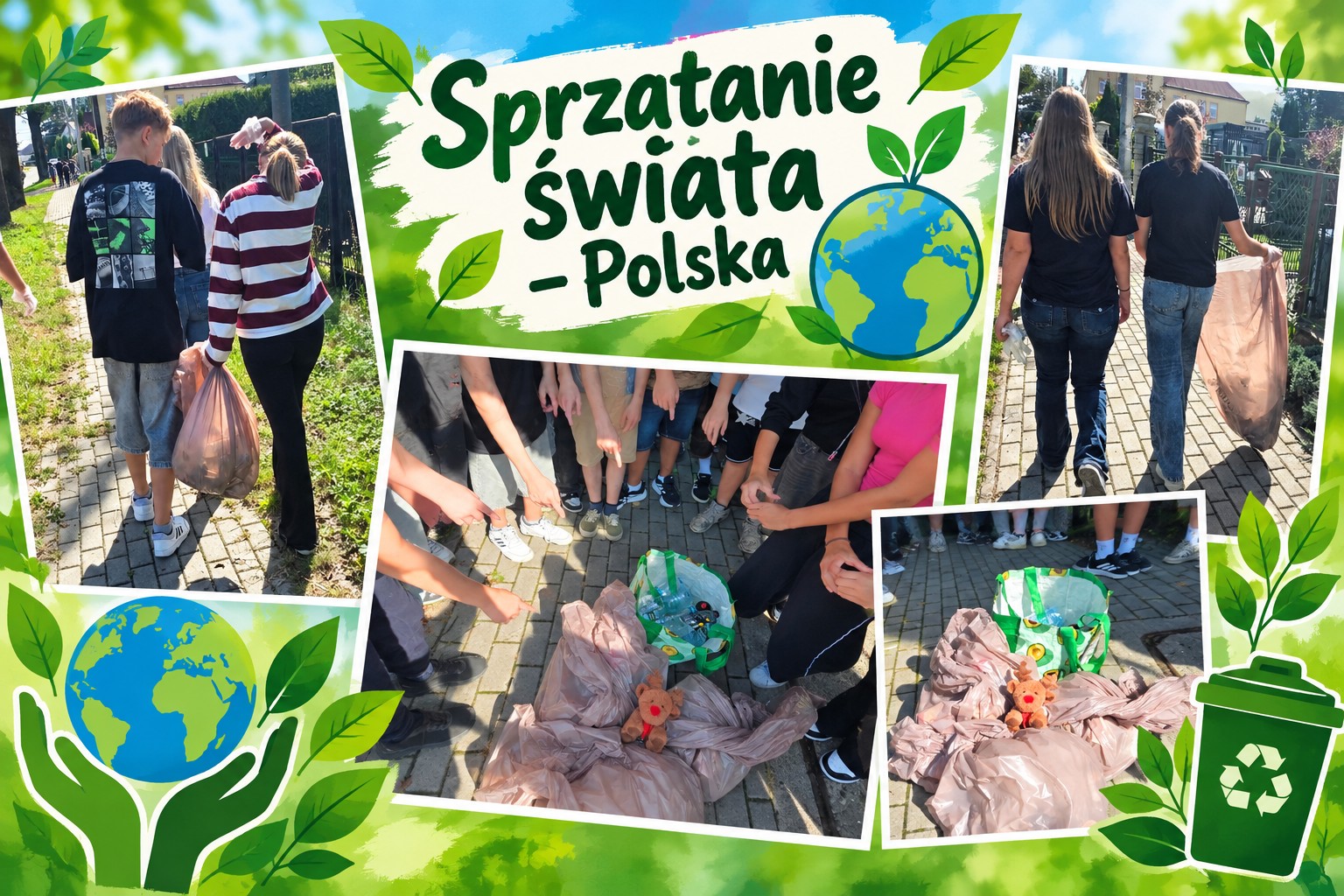 Plakat informujący o akcji Sprzątania Świata